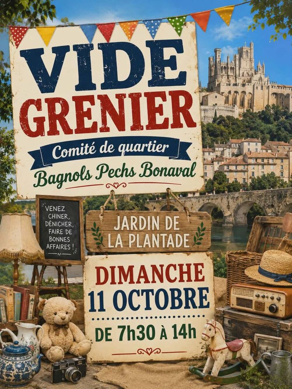 Vide Grenier Comit&eacute; de quartier Bagnols Pechs Et Bonaval Vide grenier, marché aux puces, braderie