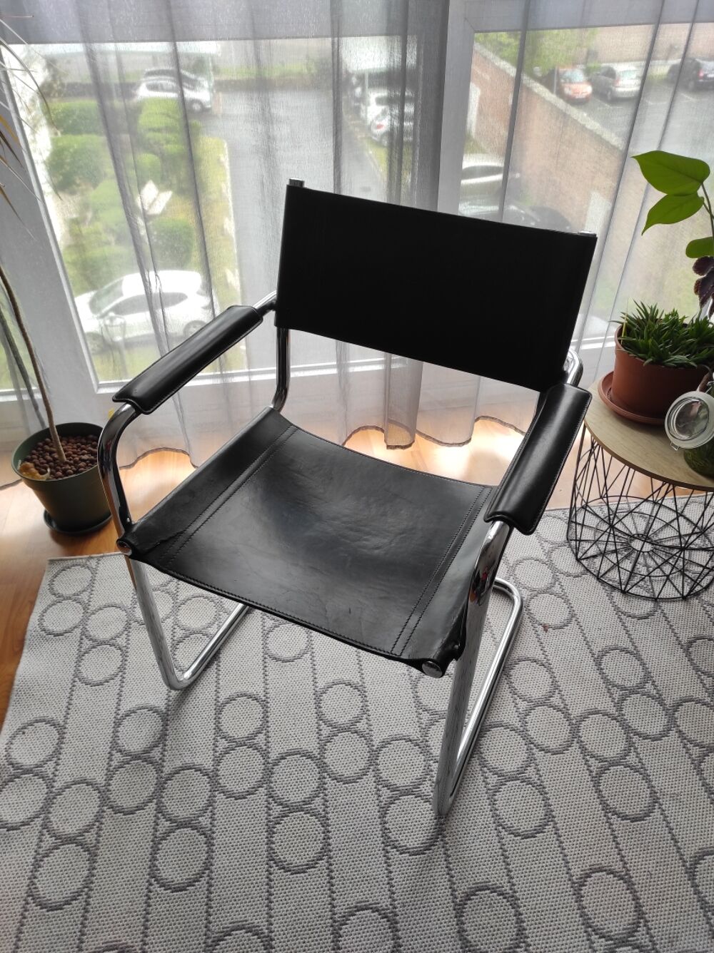 Fauteuil MG5 sign&eacute; Matteo Grassi - style Bauhaus - ann&eacute;es 80 Meubles
