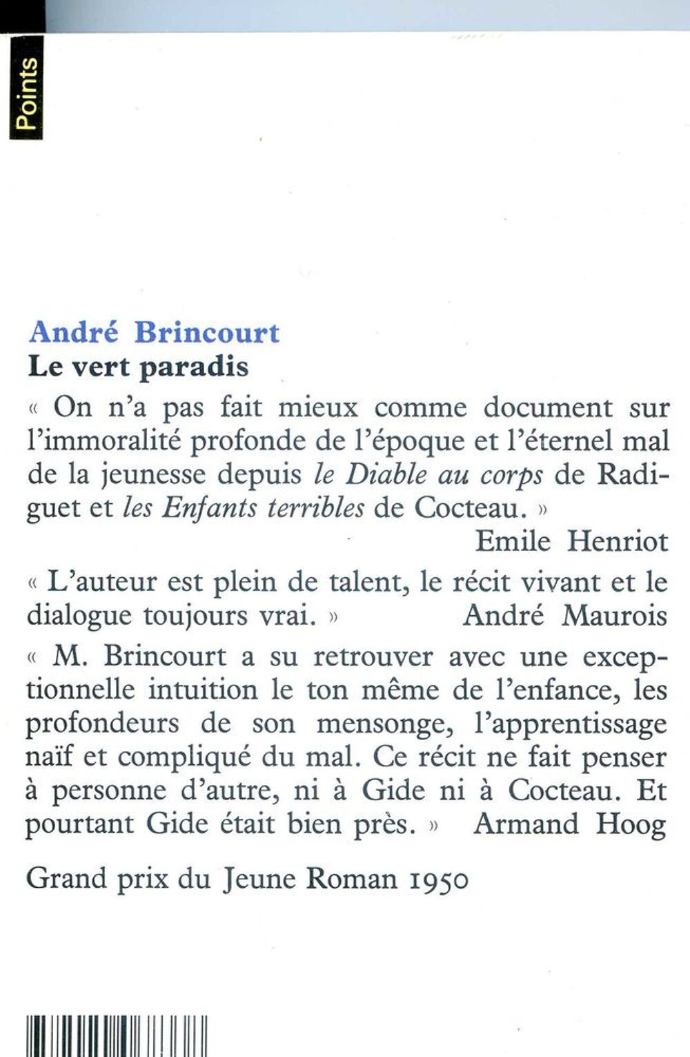 Le vert paradis - Andr&eacute; Brincourt,
Livres et BD