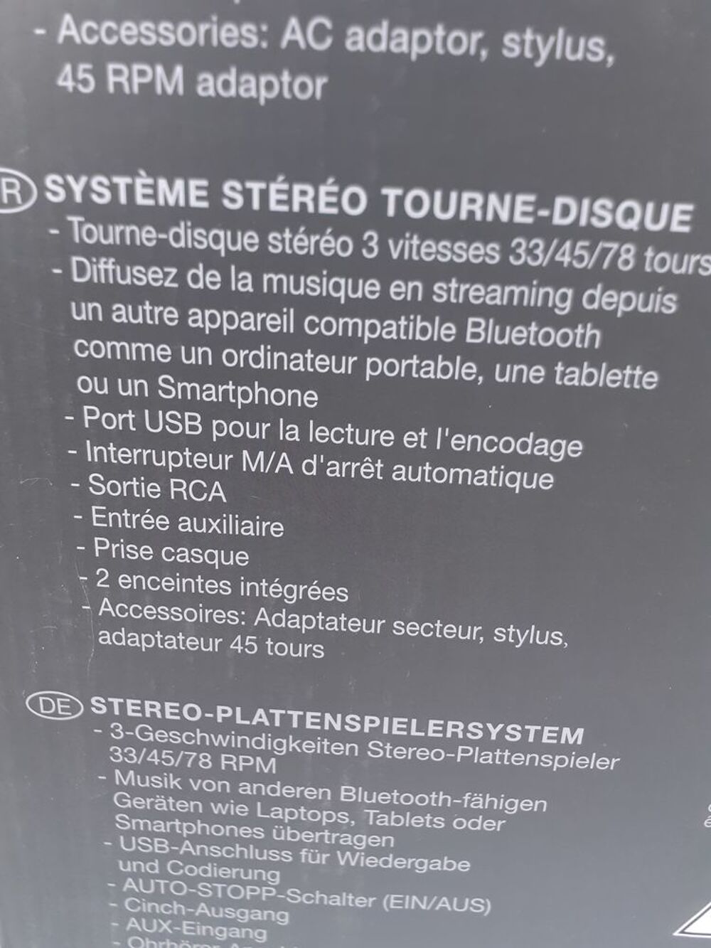 platine disque NEUVE Audio et hifi
