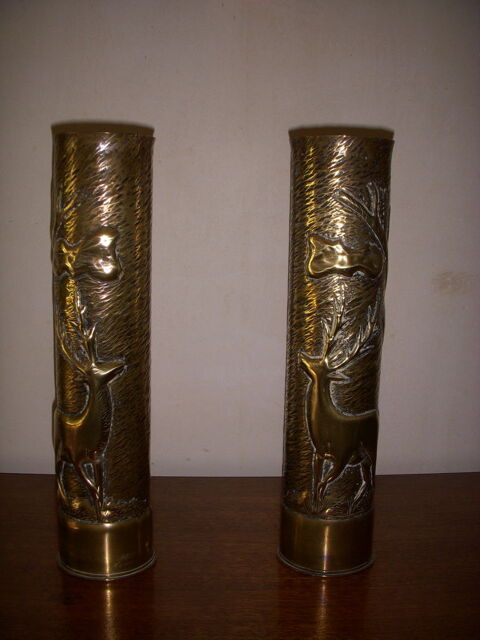 Douilles d'obus sculpt�es. 60 Ergu�-Gab�ric (29)