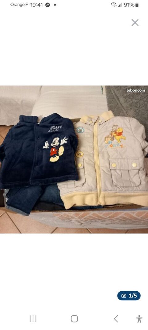 1 carton de 43 v�tements gar�on 6/9mois 65 Laize-la-Ville (14)