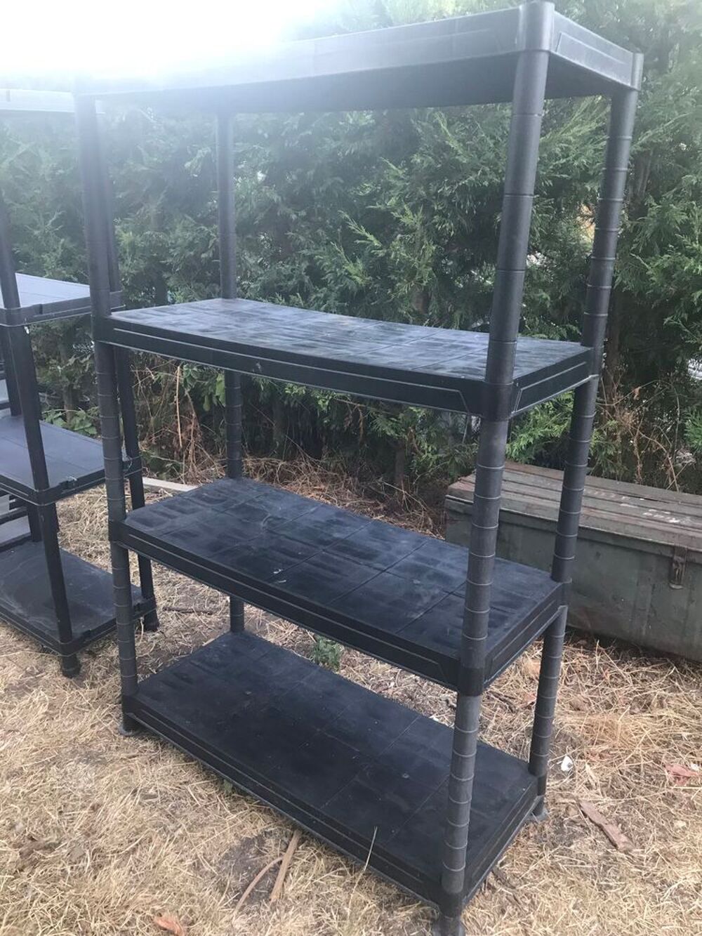 Etag&egrave;re plastique noire Meubles