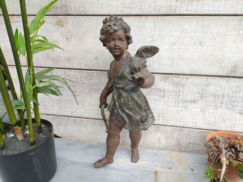 Statue Ange Cupidon Sujet de Pendule Angelot 80 Loches (37)