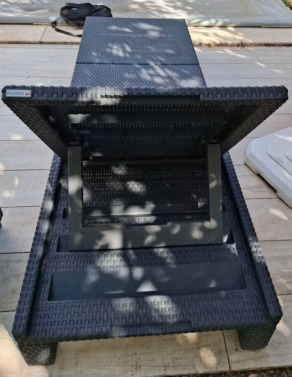 2 bains de soleil avec coussins Jardin