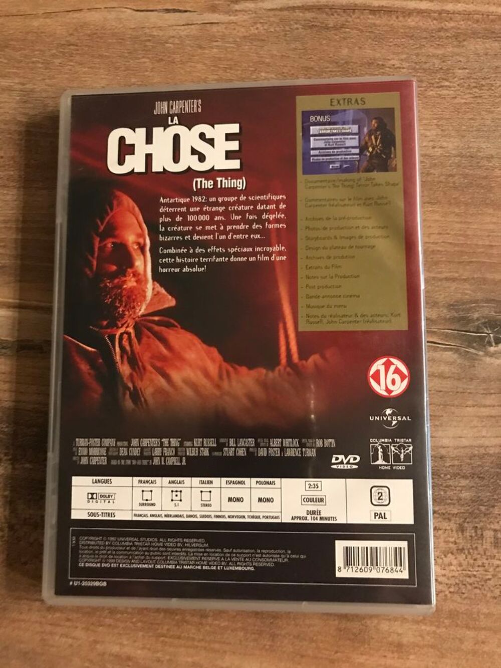 DVD &acute;&acute; La chose &acute;&acute; DVD et blu-ray