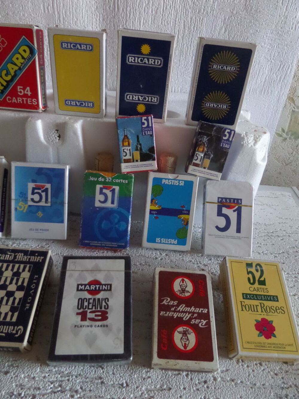 diff&eacute;rents jeux de cartes publicitaire 