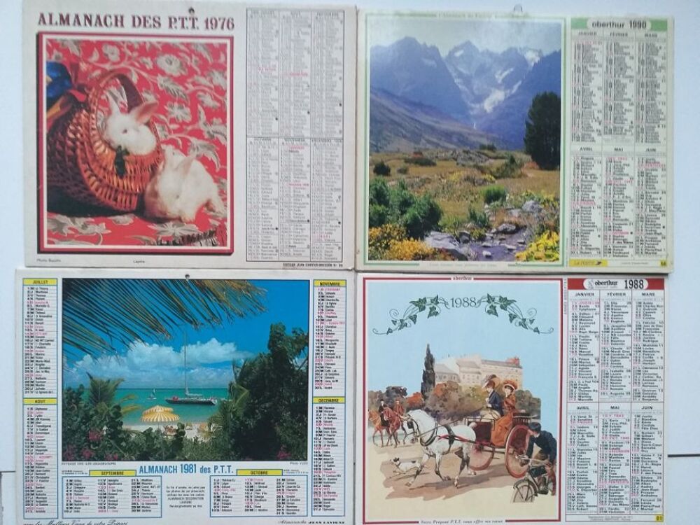 CALENDRIER ALMANACH DU FACTEUR / DES PTT 