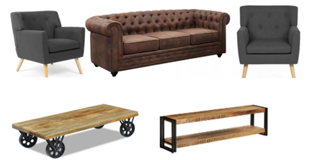 Tout neuf- Prix sacrifi&eacute;- salon complet 5 personnes Meubles