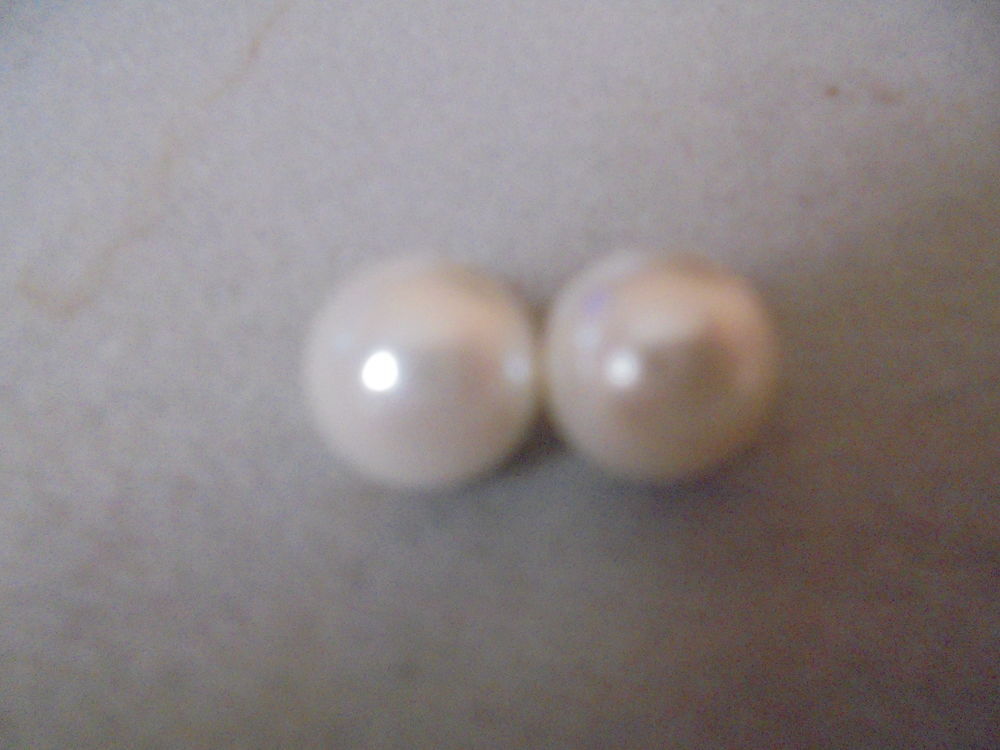 boucles d'oreilles, perles blanches Bijoux et montres