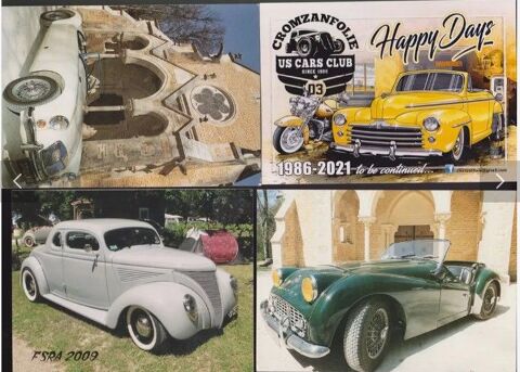 6 cartes postales couleur de voitures anciennes/hots rods... 3 Ervy-le-Chtel (10)