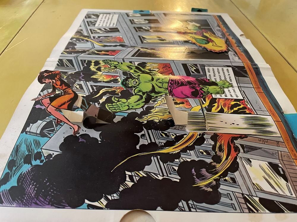 BD L'INCROYABLE HULK EO 1980 en relief et anim&eacute; Ed NathanTBE Livres et BD
