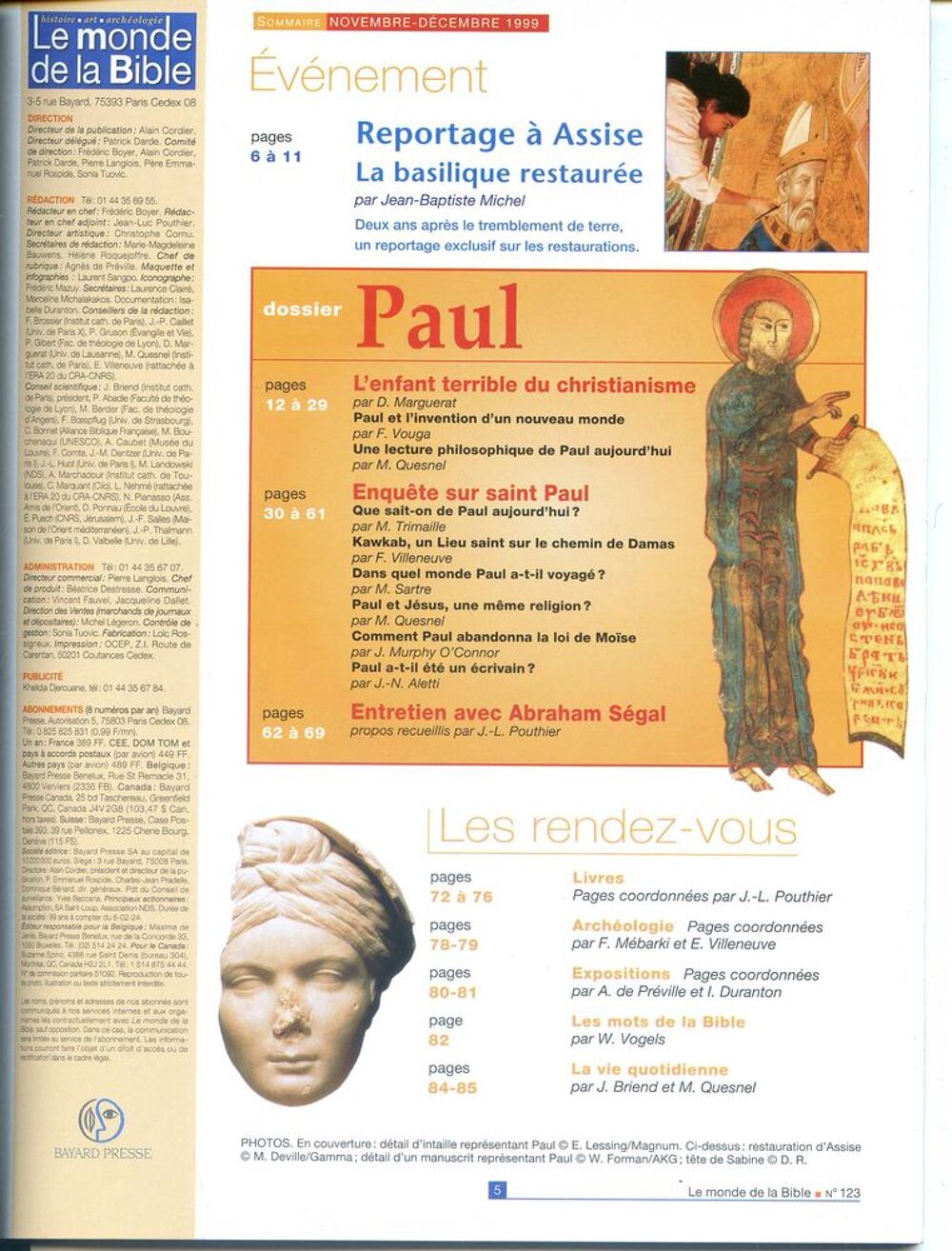 Le monde de la Bible PAUL Livres et BD
