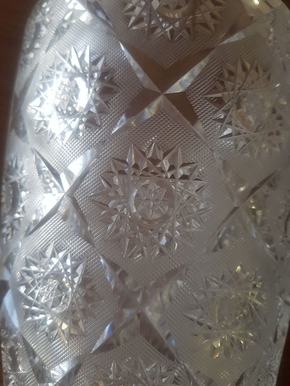 vintage vase cristal taill&eacute; Décoration