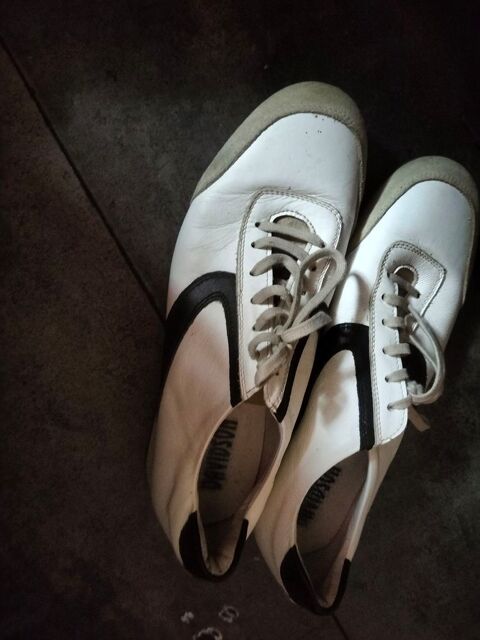 Basket Davidson cuir blanc pointure 43 excellent �tat 19 Cachan (94)