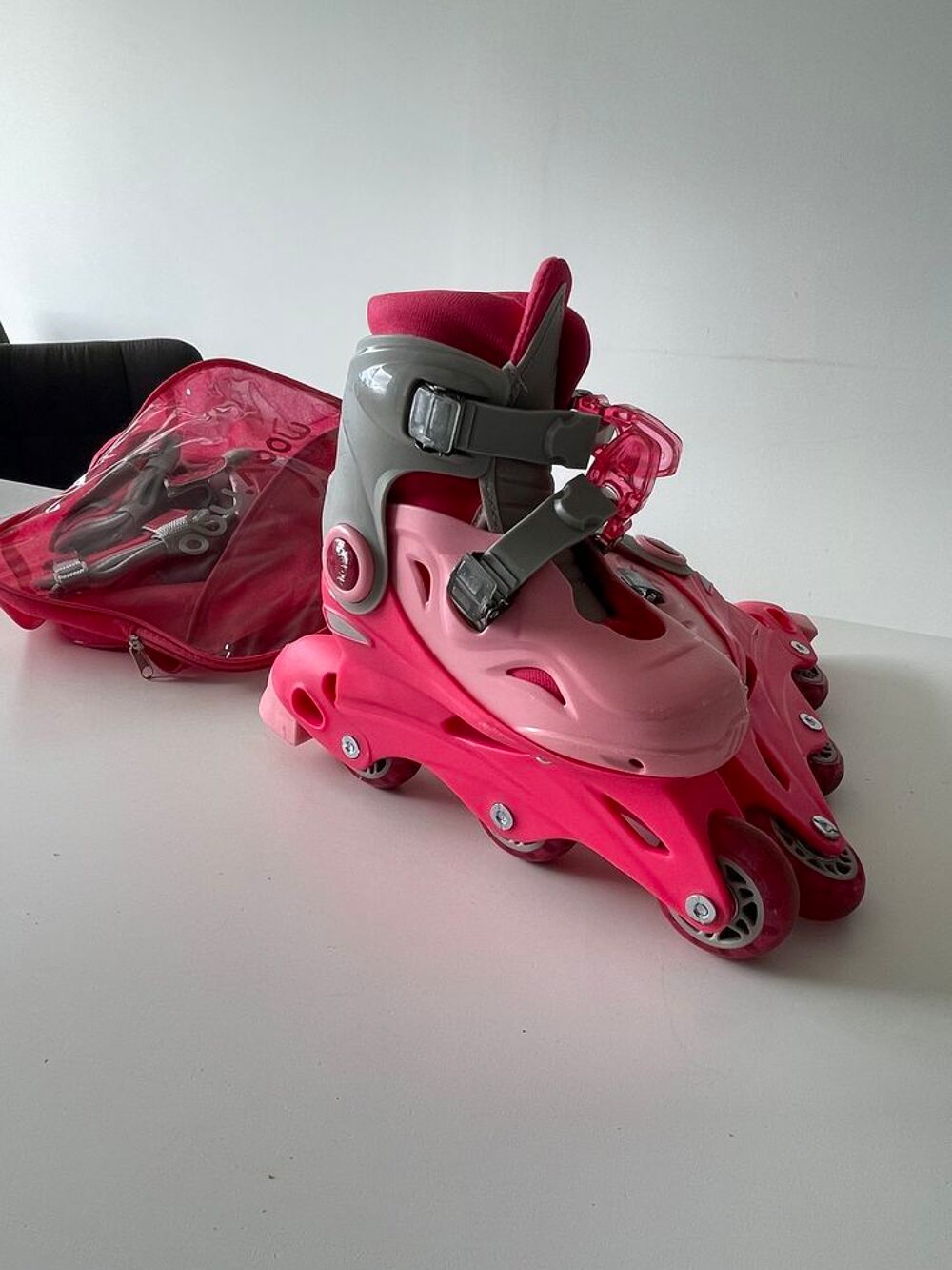 Pack complet rollers enfant rose ( 30-33) pr&ecirc;t &agrave; rouler on Sports