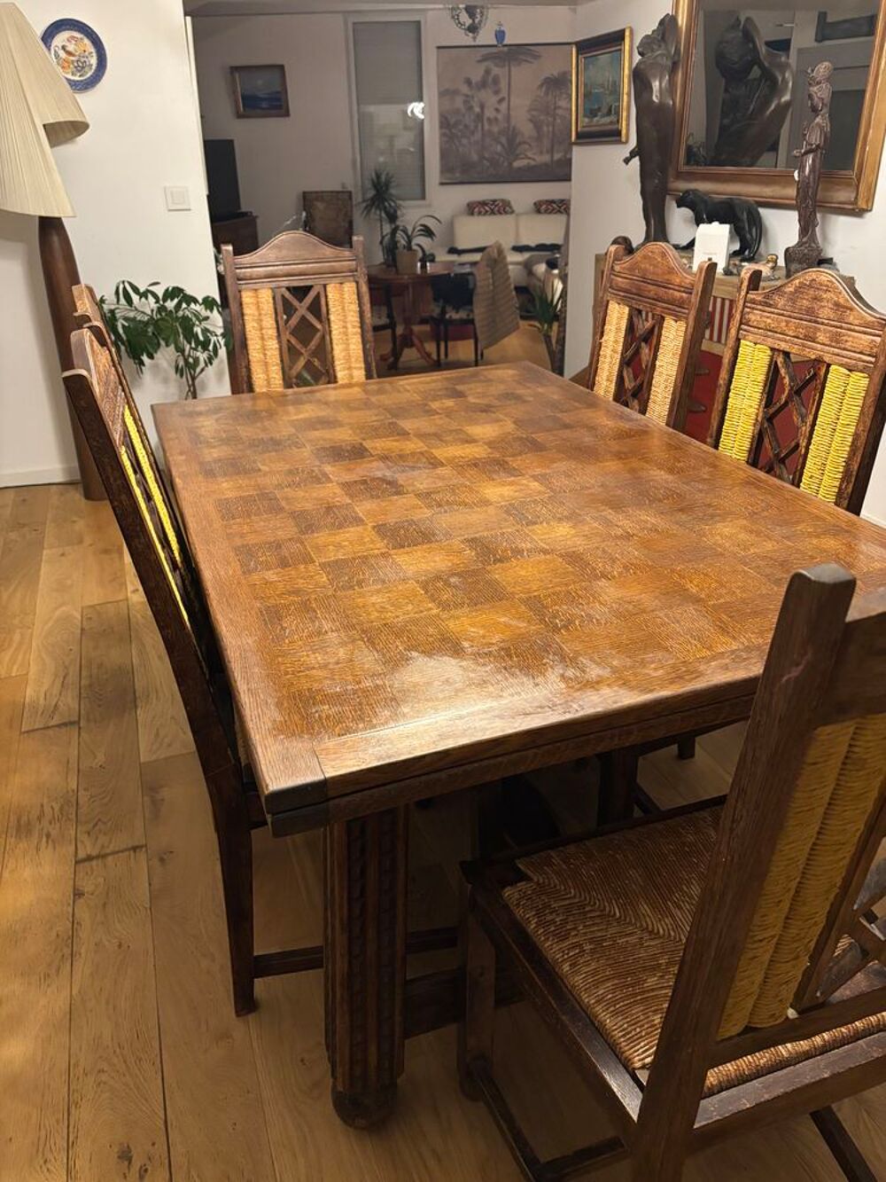 SALLE A MANGER RUSTIQUE 6 CHAISES Meubles