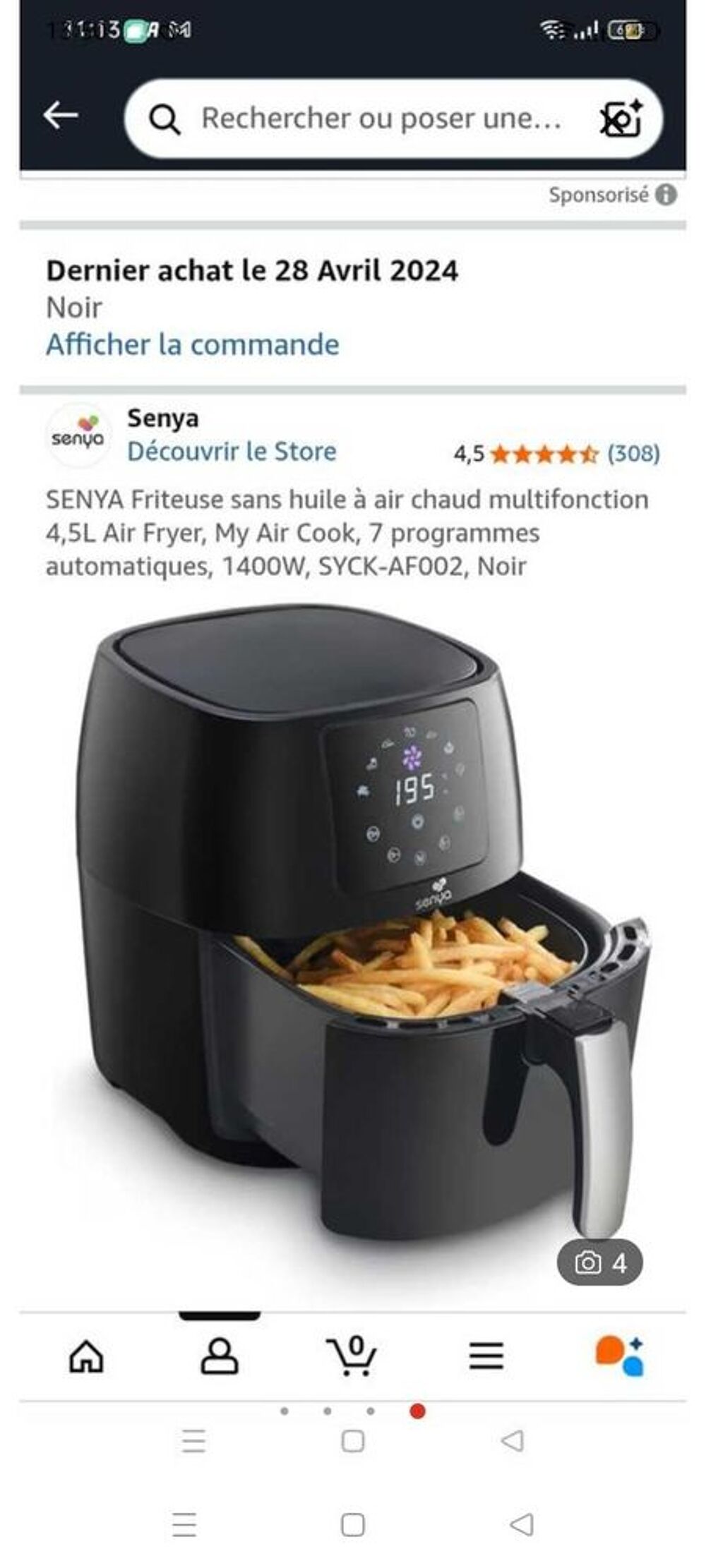 Friteuse air fryer Electroménager