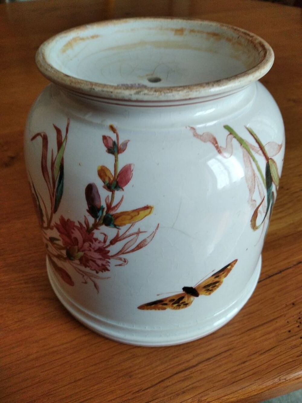 Ancien cache pot Gien Décoration