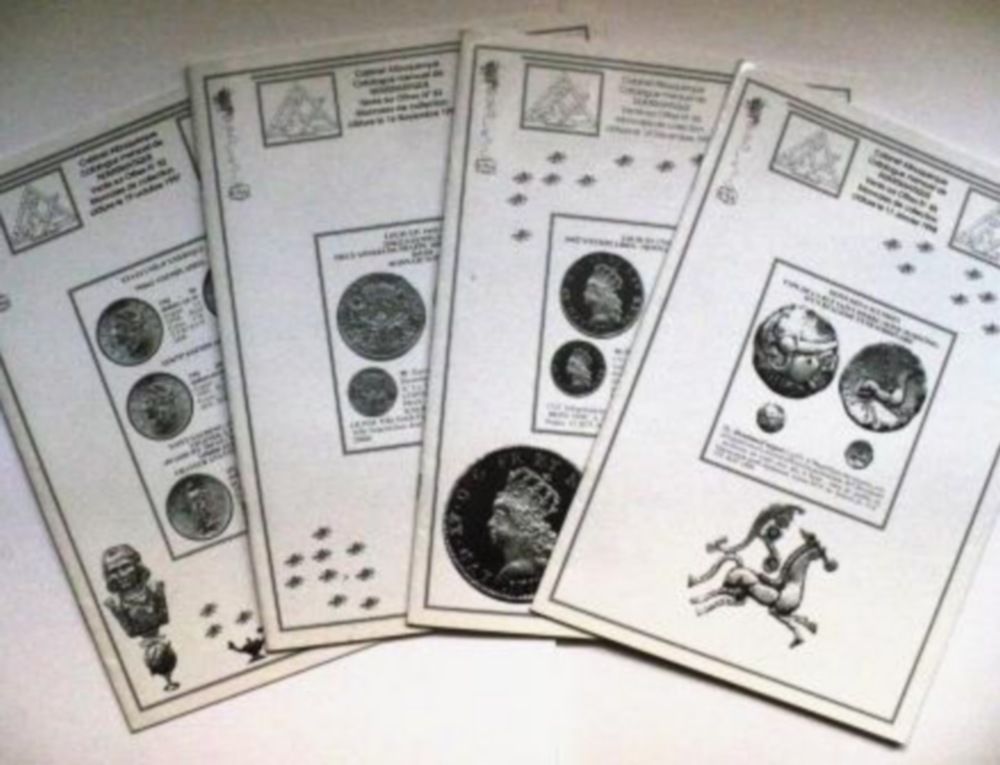  lot de cat numismatique albukerque , platt, burgan , etc 