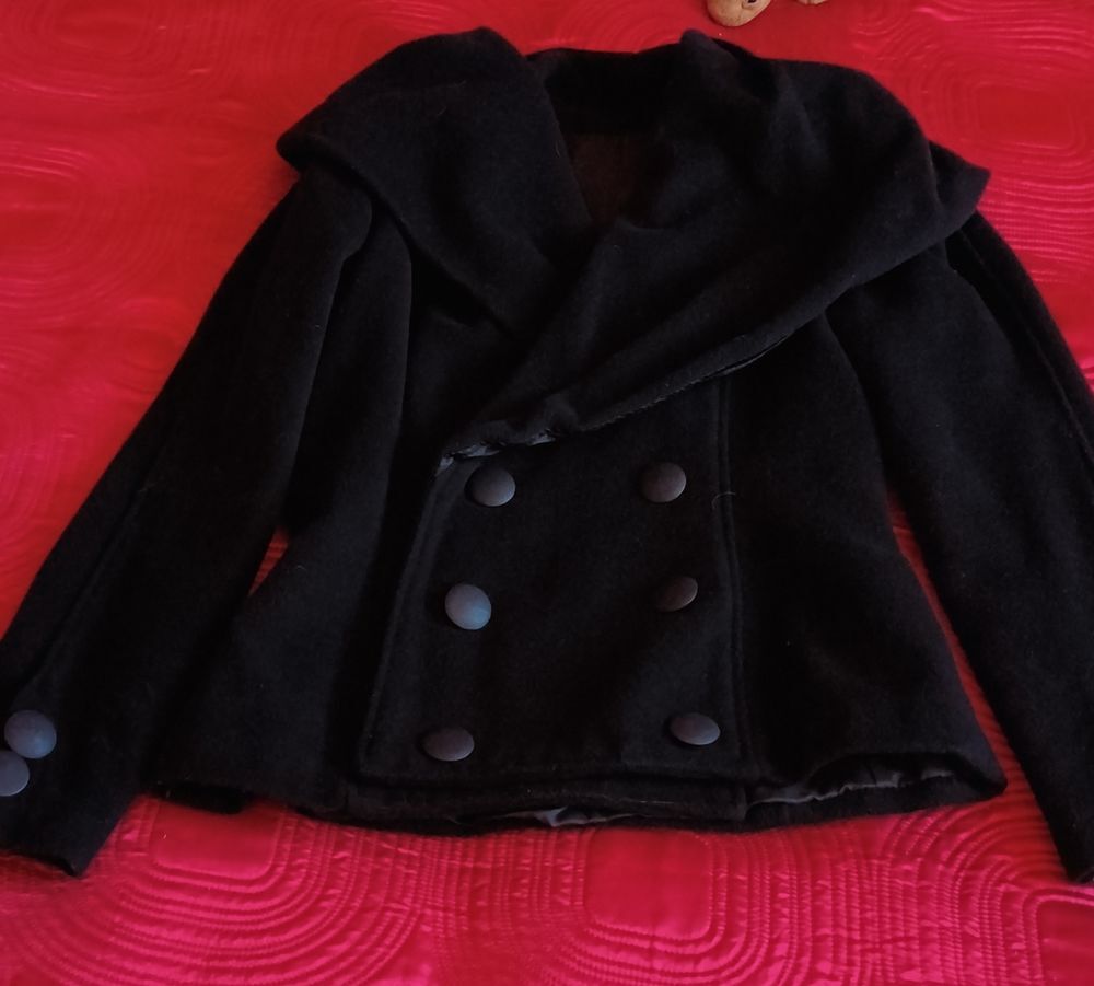 manteau court pour femme avec un jolie col Taille unique Vêtements