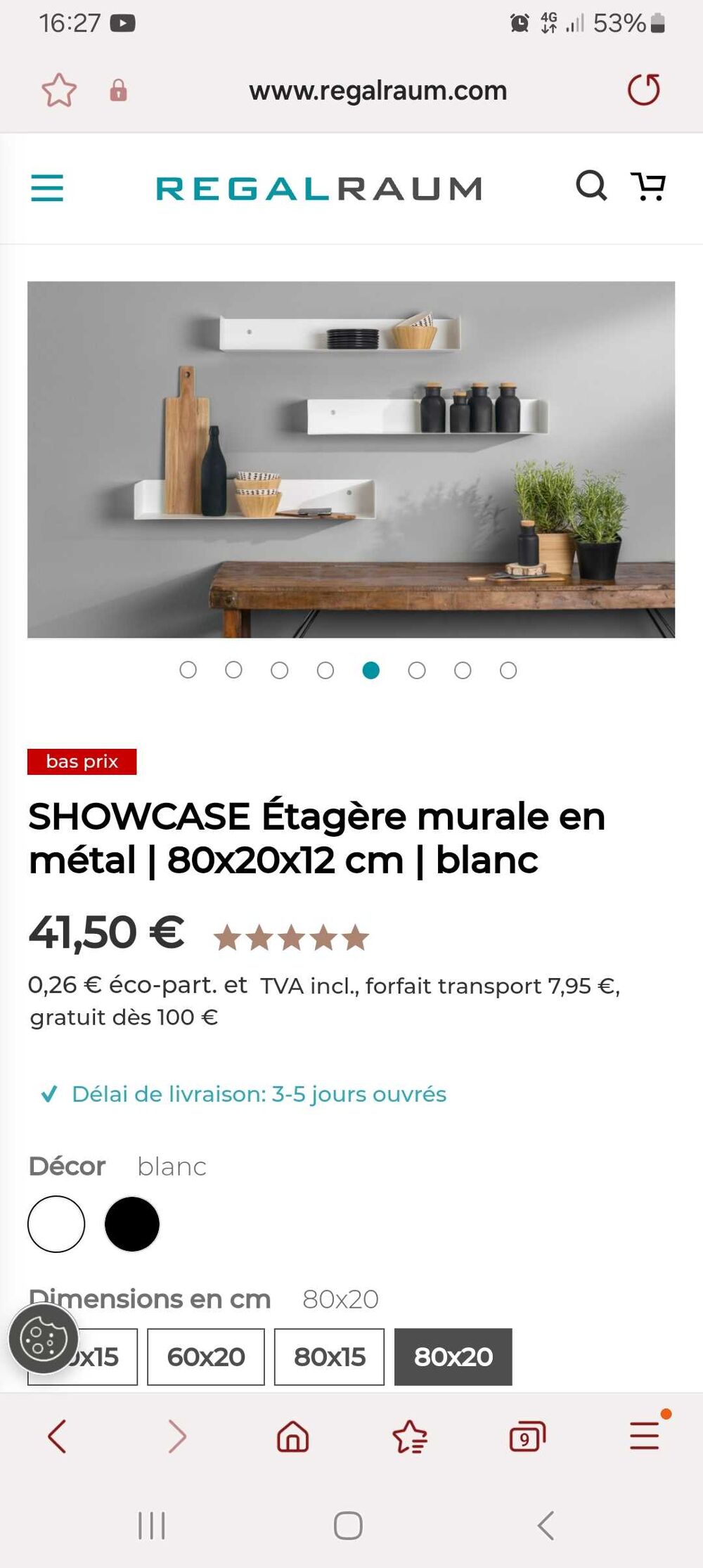 &eacute;tag&egrave;res murale en fer Meubles