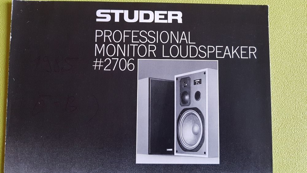 ENCEINTE STUDER Audio et hifi