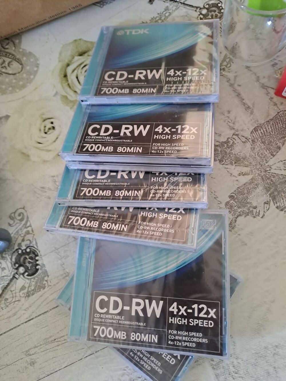 Lot de cd-rw TDK. CD et vinyles