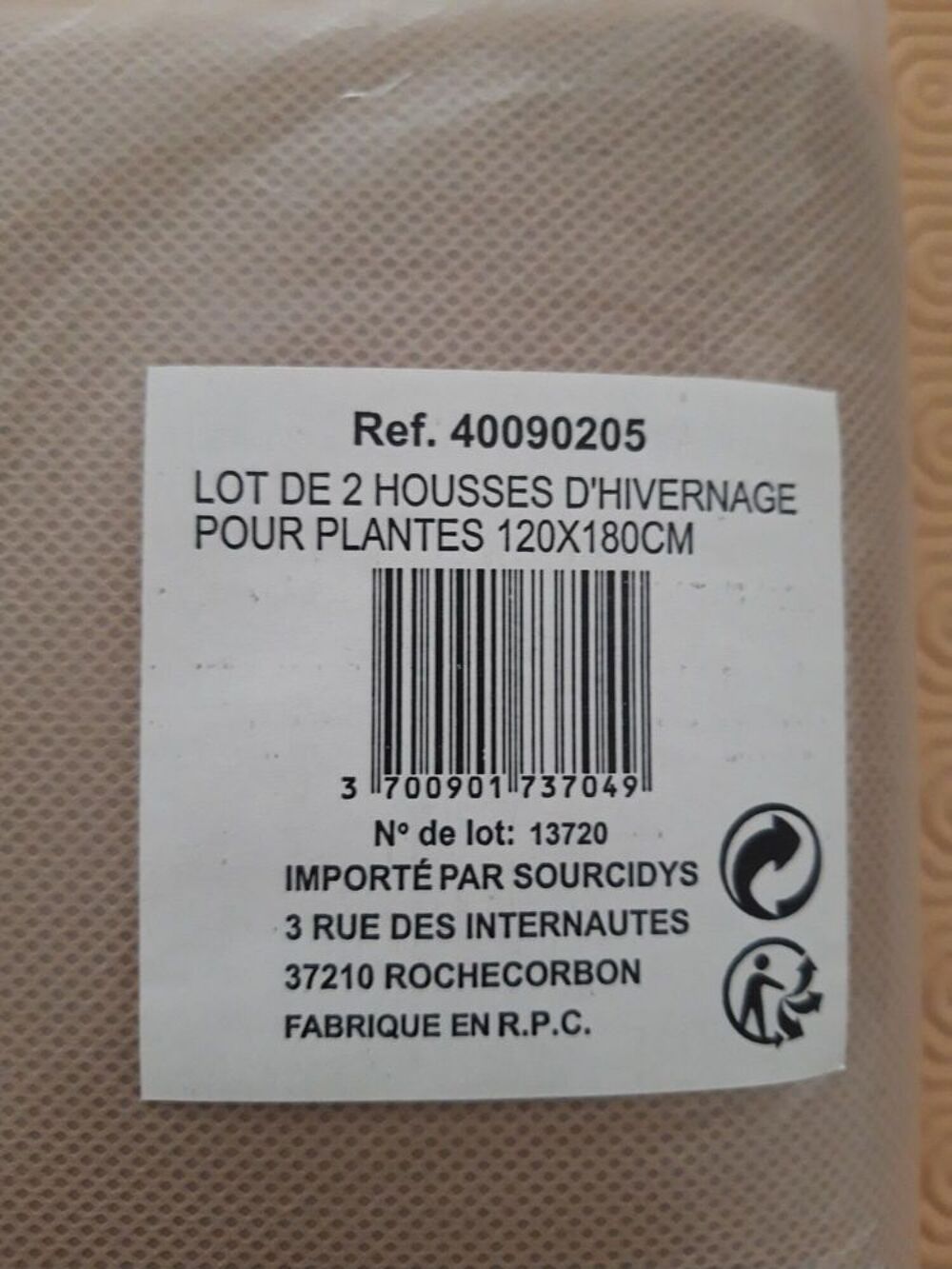 Housse d'hivernage pour plantes Jardin