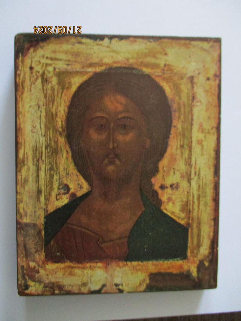 Ic&ocirc;ne J&eacute;sus-Christ sur bois 