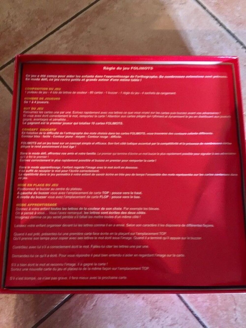 Jeu de soci&eacute;t&eacute; D&eacute;fi de l orthographe en tbe &agrave; 15 euros
Jeux / jouets