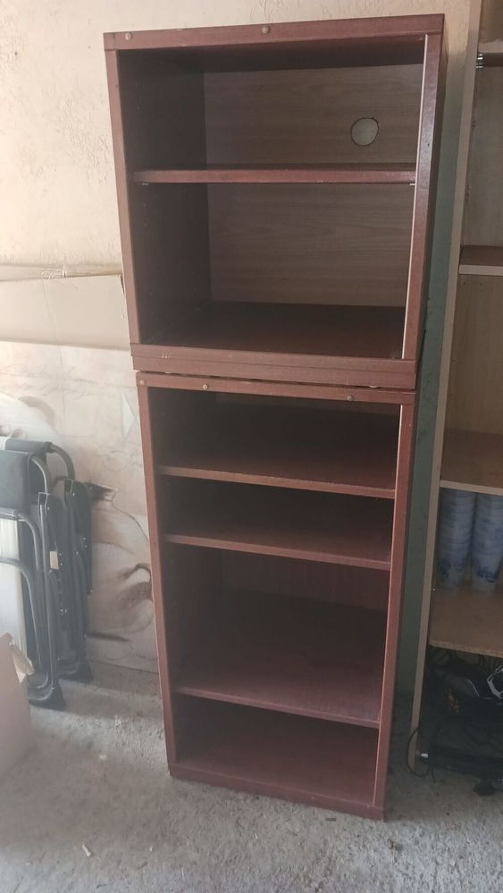 LOT DE 2 MEUBLES BIBLIOTH&Egrave;QUES SUPERPOSABLES &agrave; 45€ Meubles