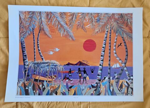 reproduction d'un tableau de Catherine Gallian Saint-Clair  10 Carnon Plage (34)