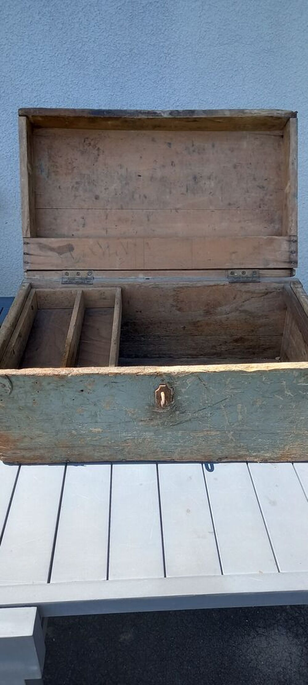 Ancienne caisse d'outillage professionnelle vintage 