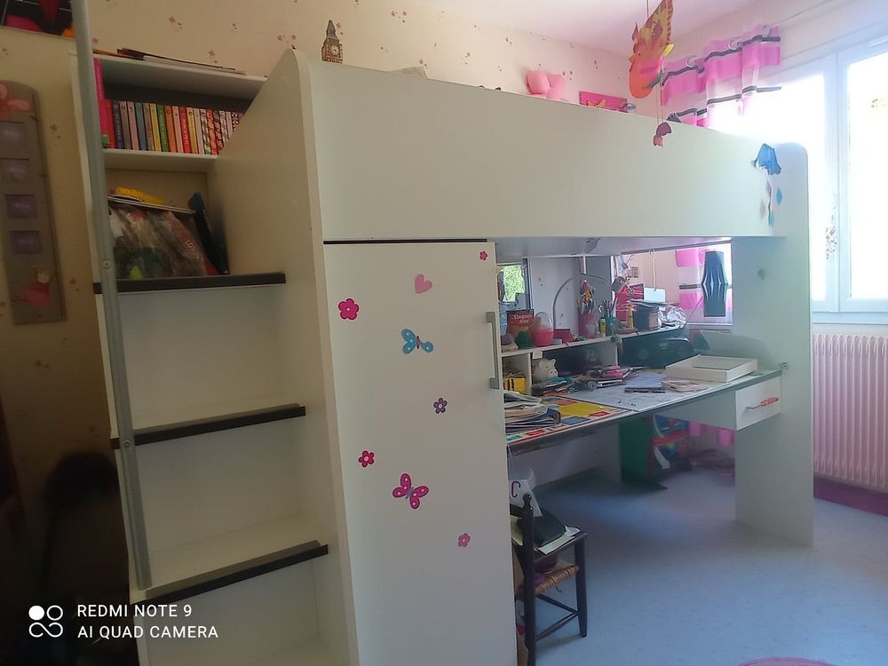 combin&eacute; bureau et lit en hauteur Meubles