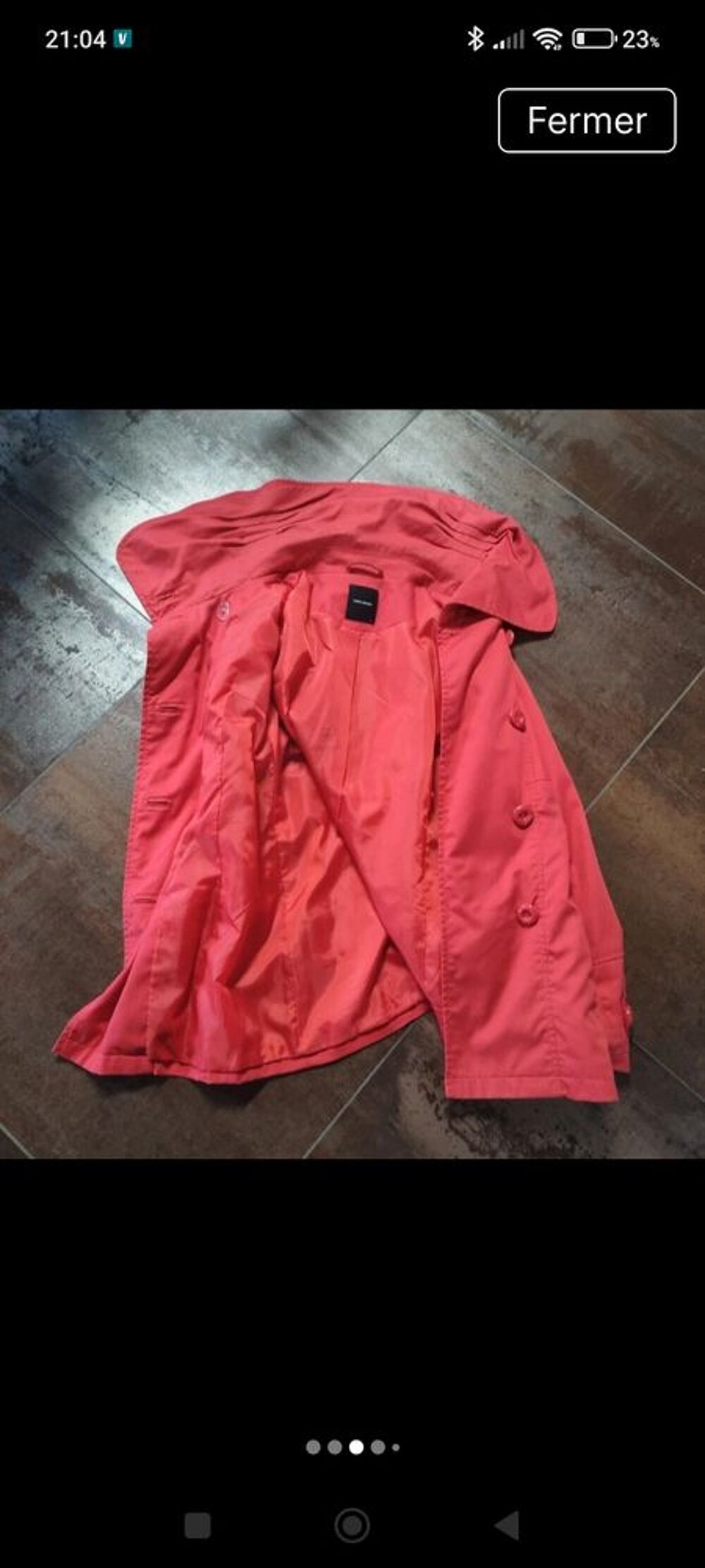 Veste rouge &agrave; double boutonnage Vêtements