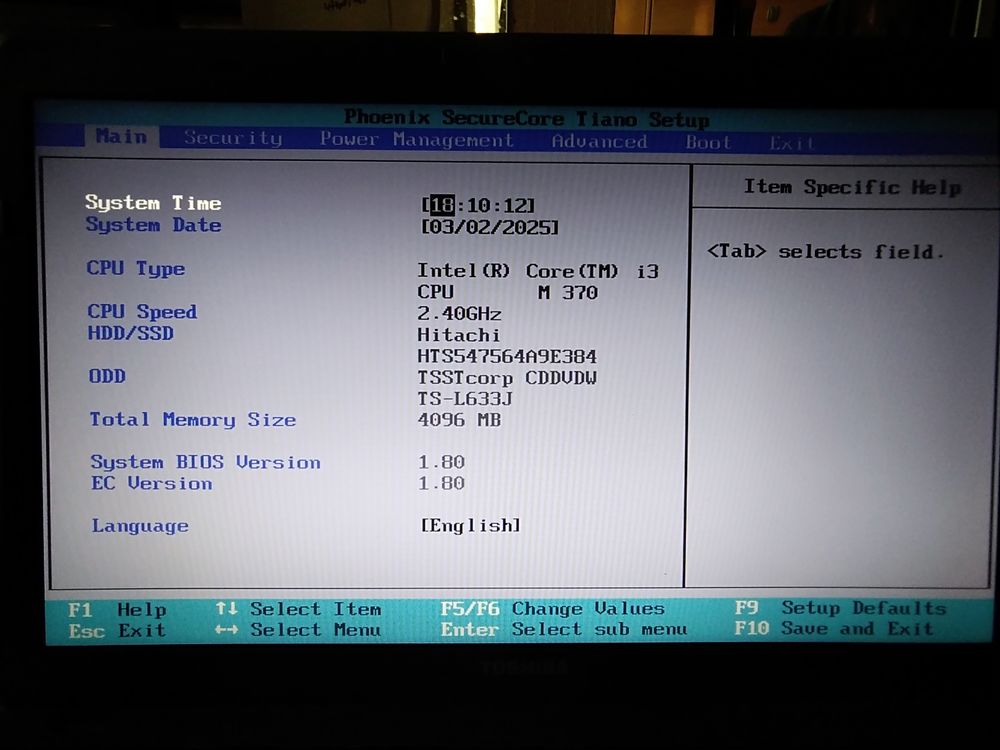 PC Portable Toshiba Satellite C660-22V Matériel informatique