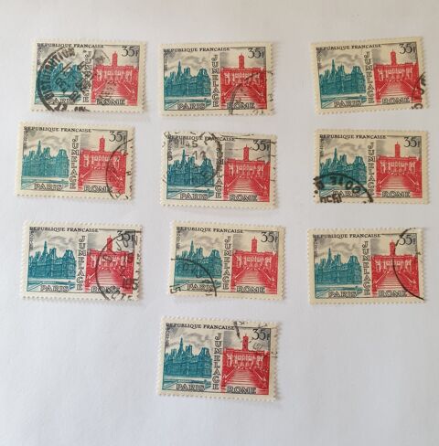 Timbre France Oblitr 1958 jumelage paris rome 35 F - lot 0 0 Marseille 9 (13)