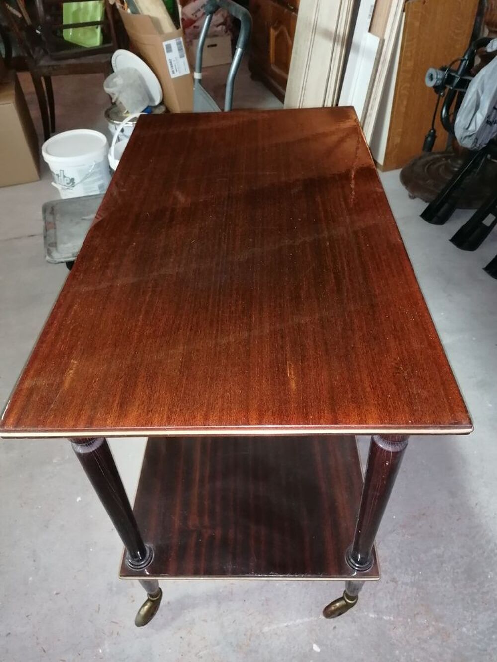 Table desserte roulante laqu&eacute;e ...Vintage Meubles