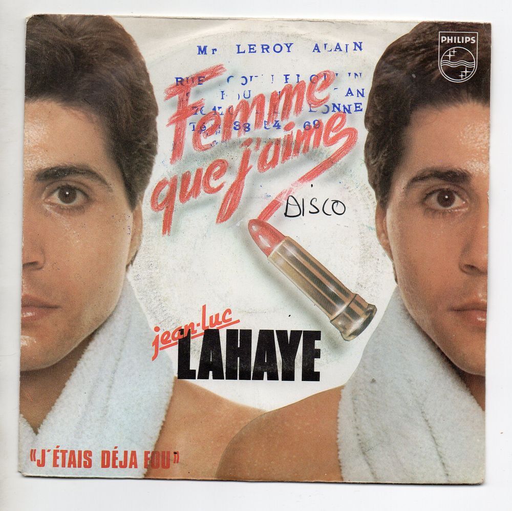 JEAN LUC L AHAYE / 9 DISQUES VYNIL 45 TOURS CD et vinyles