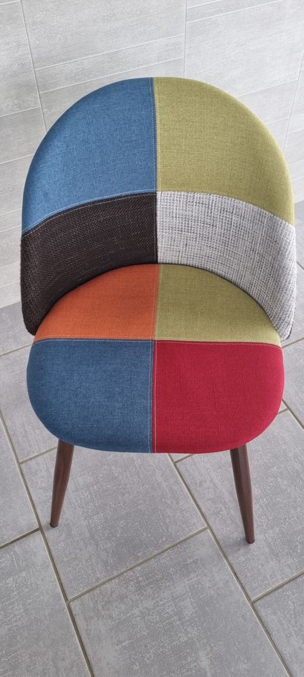 Lot 7 chaises scandinave patchwork Meubles