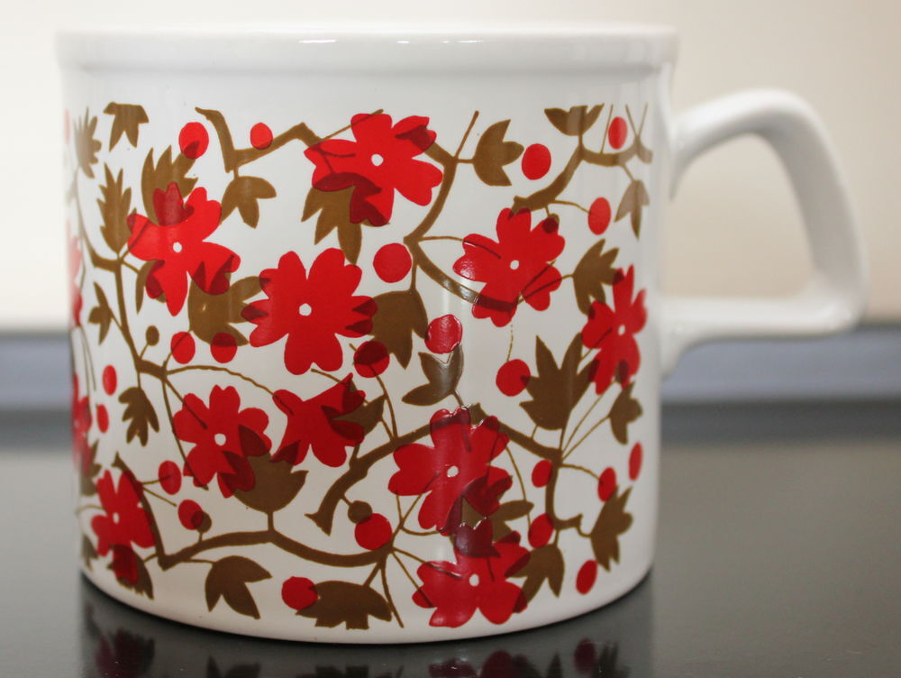Tasse mug vintage 60 - 70 STAFFORDSHIRE POTTERIES ENGLAND fl Cuisine