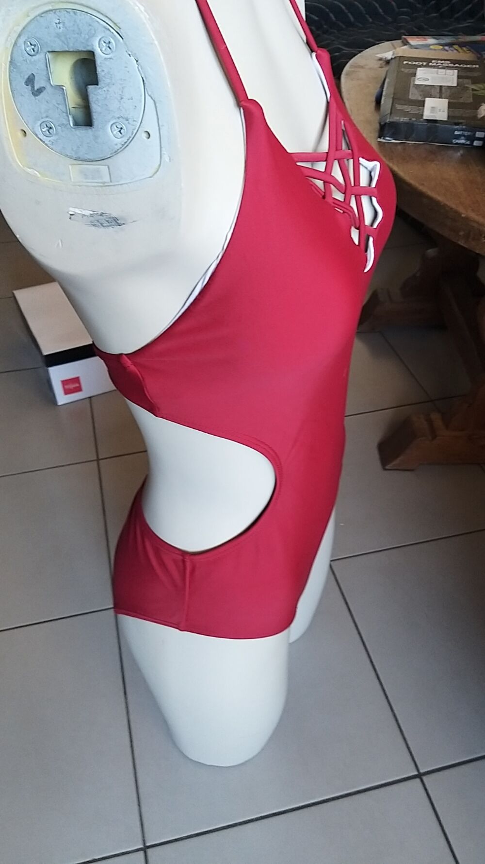 maillot une pi&egrave;ce Bordeaux Vtements