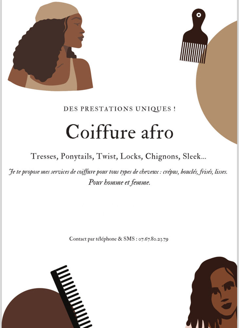   Coiffure Afro tous types de cheveux 