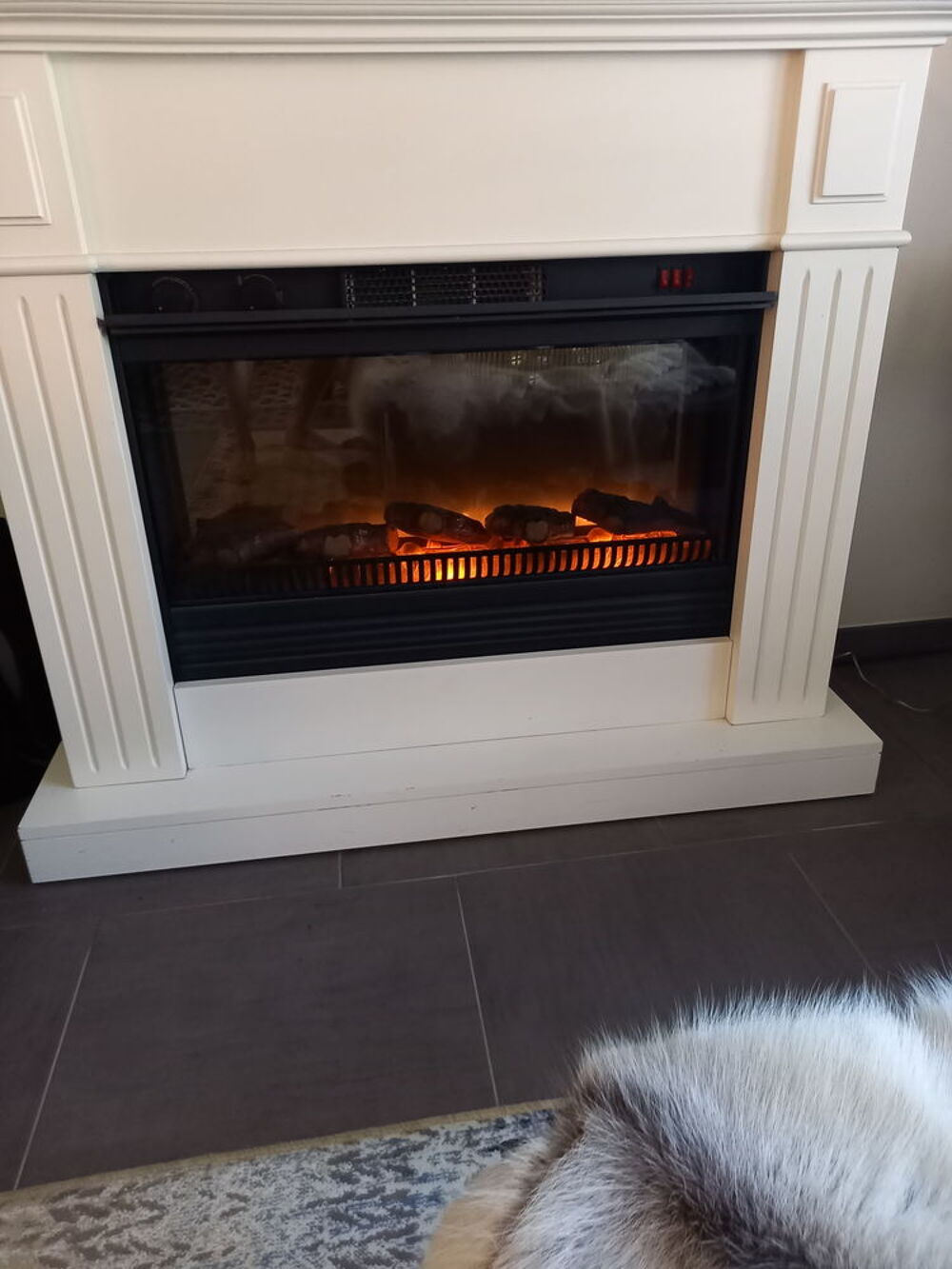 Chemin&eacute;e avec chauffage elec Meubles