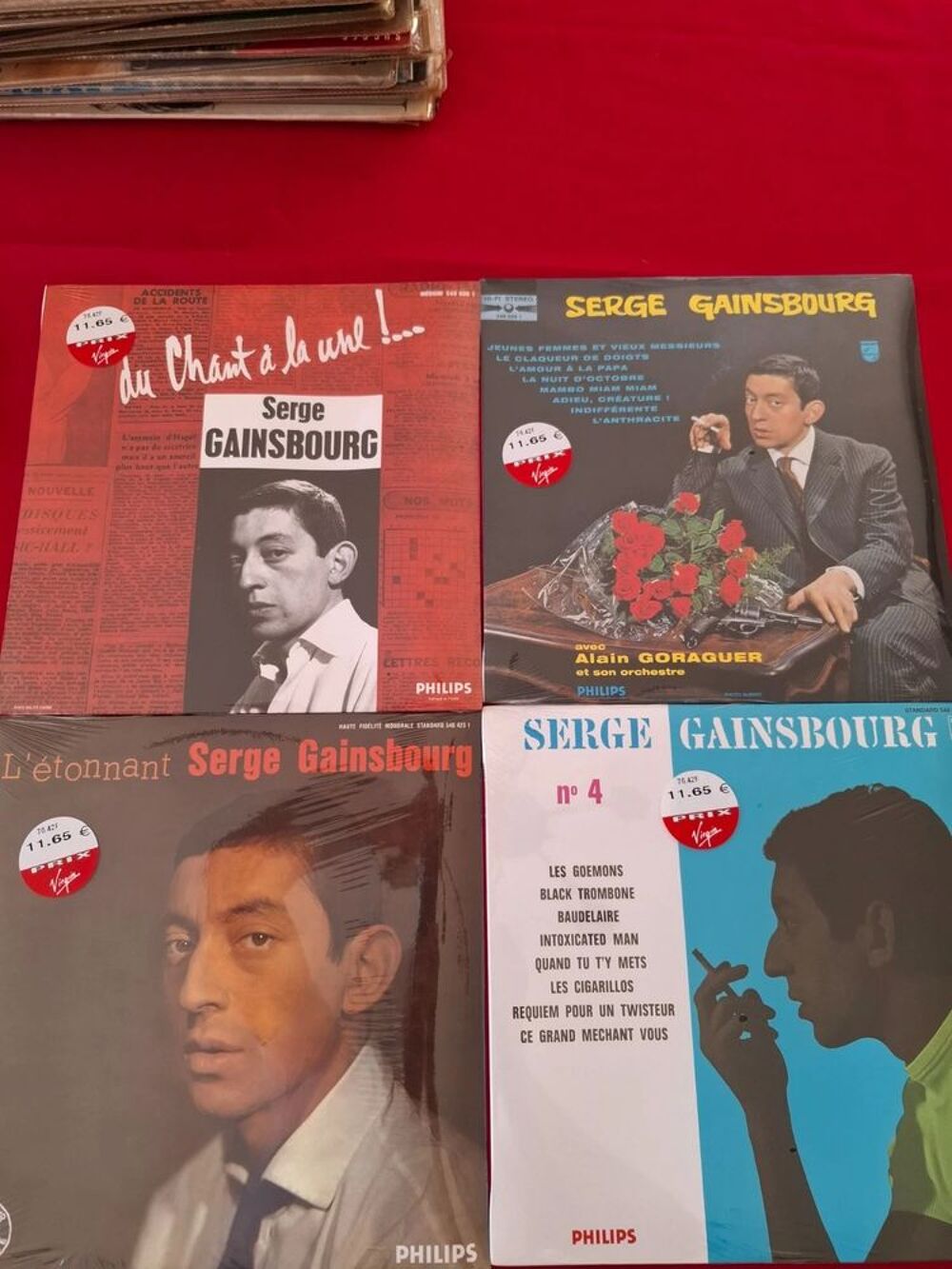GAINSBOURG Les 4 premiers albums VINYLES R&eacute;&eacute;dition 2001 10'' CD et vinyles
