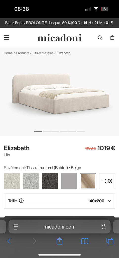 Lit Coffre et sommier en 140x200 650 Alfortville (94)