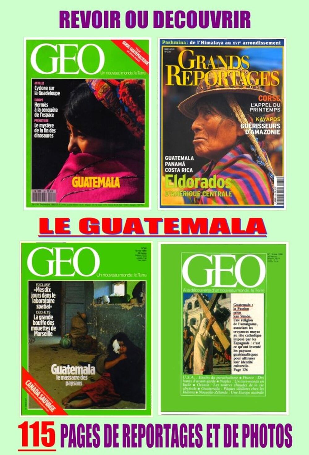 GUATEMALA - g&eacute;o - AM&Eacute;RIQUE DU SUD Livres et BD