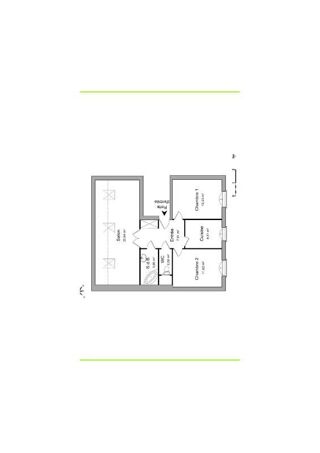  Appartement à louer 3 pièces 64 m²