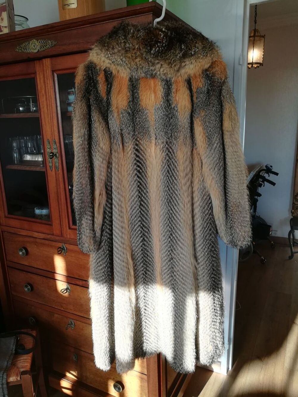 beau manteau en renard roux Vêtements